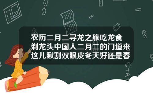 农历二月二寻龙之旅吃龙食剃龙头中国人二月二的门道来这儿瞅割双眼皮冬天好还是春天好