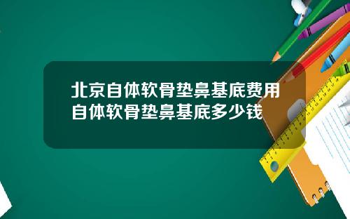 北京自体软骨垫鼻基底费用自体软骨垫鼻基底多少钱