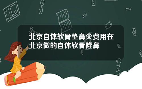 北京自体软骨垫鼻尖费用在北京做的自体软骨隆鼻