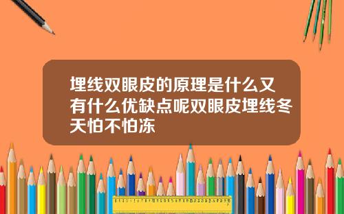 埋线双眼皮的原理是什么又有什么优缺点呢双眼皮埋线冬天怕不怕冻