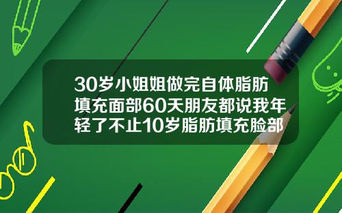 30岁小姐姐做完自体脂肪填充面部60天朋友都说我年轻了不止10岁脂肪填充脸部可以维持多久时间