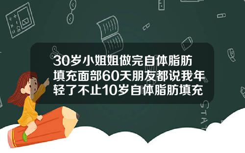 30岁小姐姐做完自体脂肪填充面部60天朋友都说我年轻了不止10岁自体脂肪填充恢复