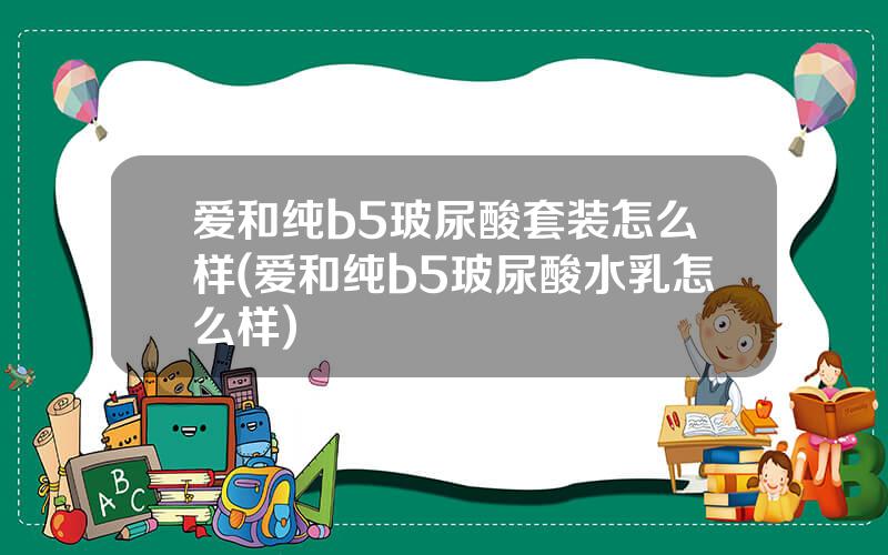 爱和纯b5玻尿酸套装怎么样(爱和纯b5玻尿酸水乳怎么样)