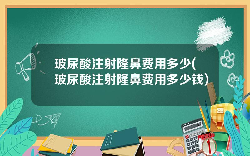 玻尿酸注射隆鼻费用多少(玻尿酸注射隆鼻费用多少钱)